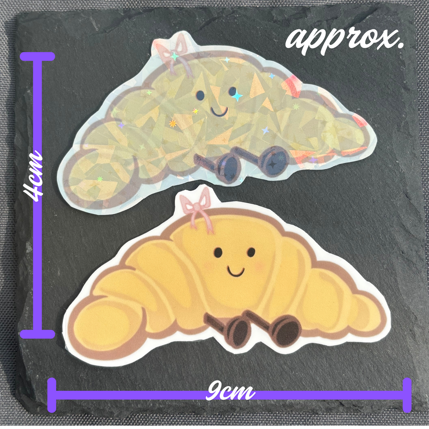 Girlie Bow Croissant Vinyl Sticker