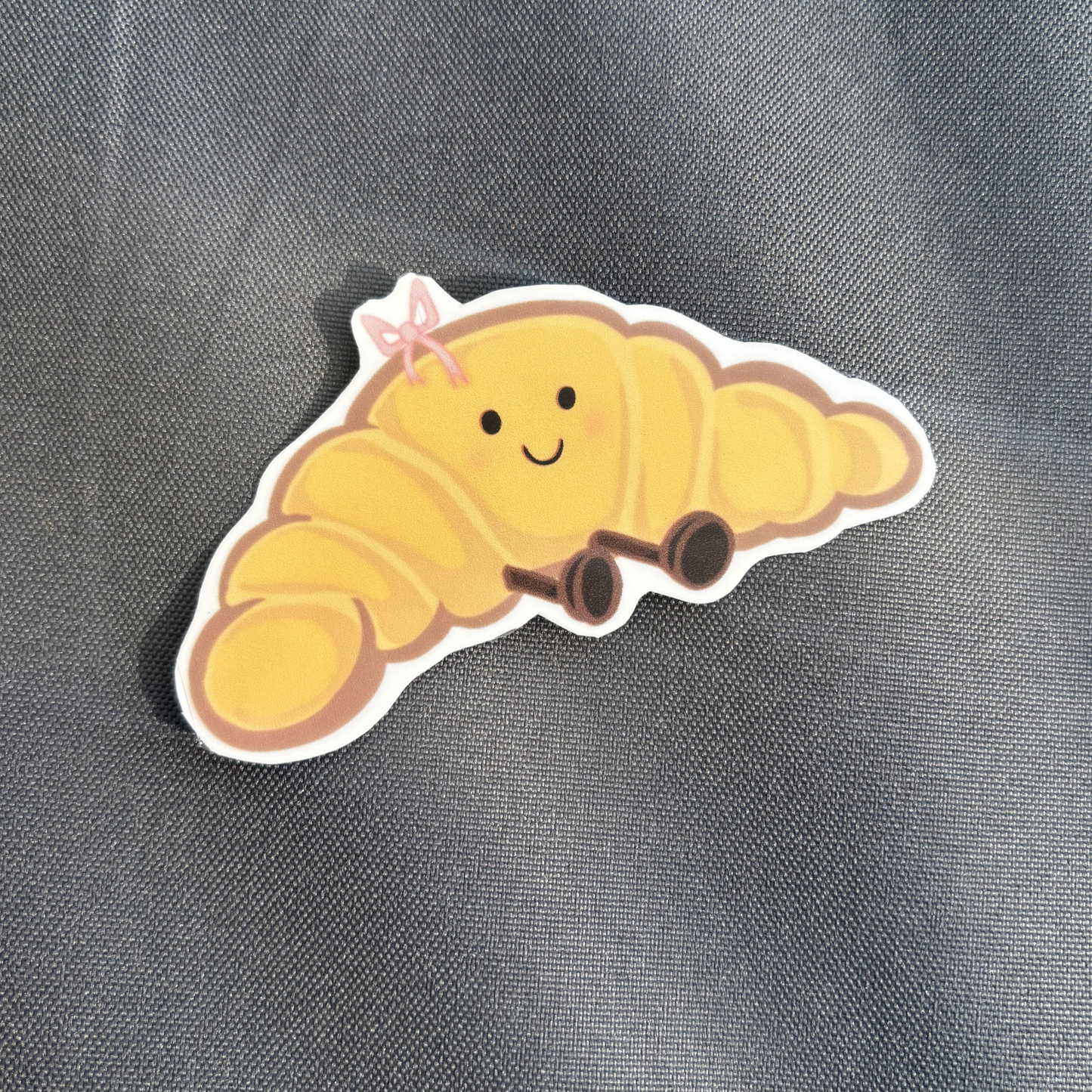 Girlie Bow Croissant Vinyl Sticker