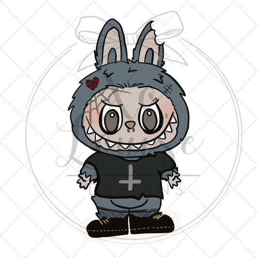 Gothic Labubu Vinyl Sticker